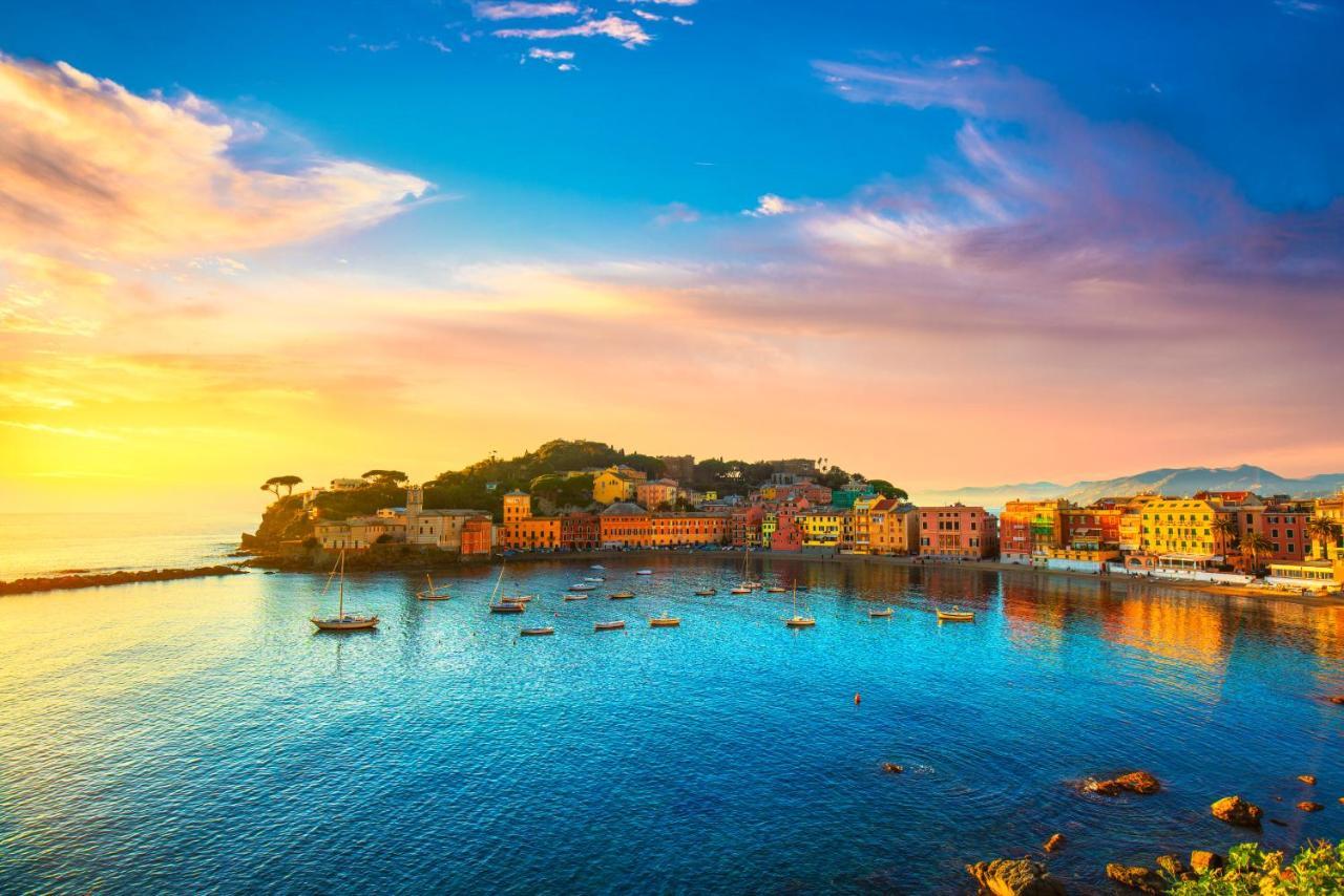 021 - Casa Ponente Con Terrazzo - Centro Citta, Carruggio E Mare Baia Del Silenzio A 500 M Lägenhet Sestri Levante Exteriör bild
